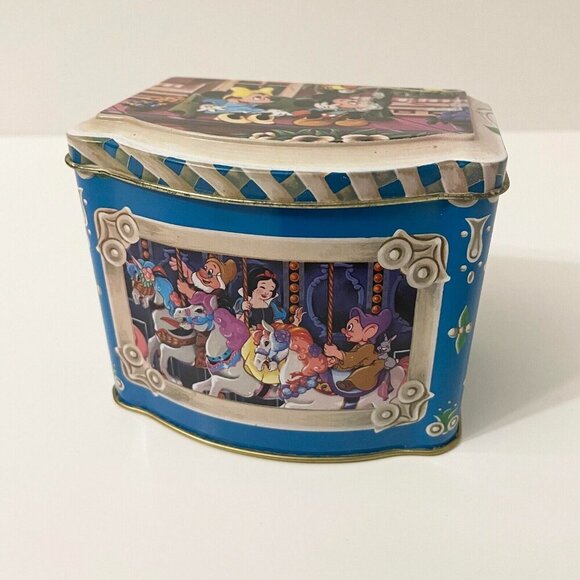 Vintage 1985 Walt Disney Productions Tin Box with Hinged Lid England Flaws - Picture 1 of 16
